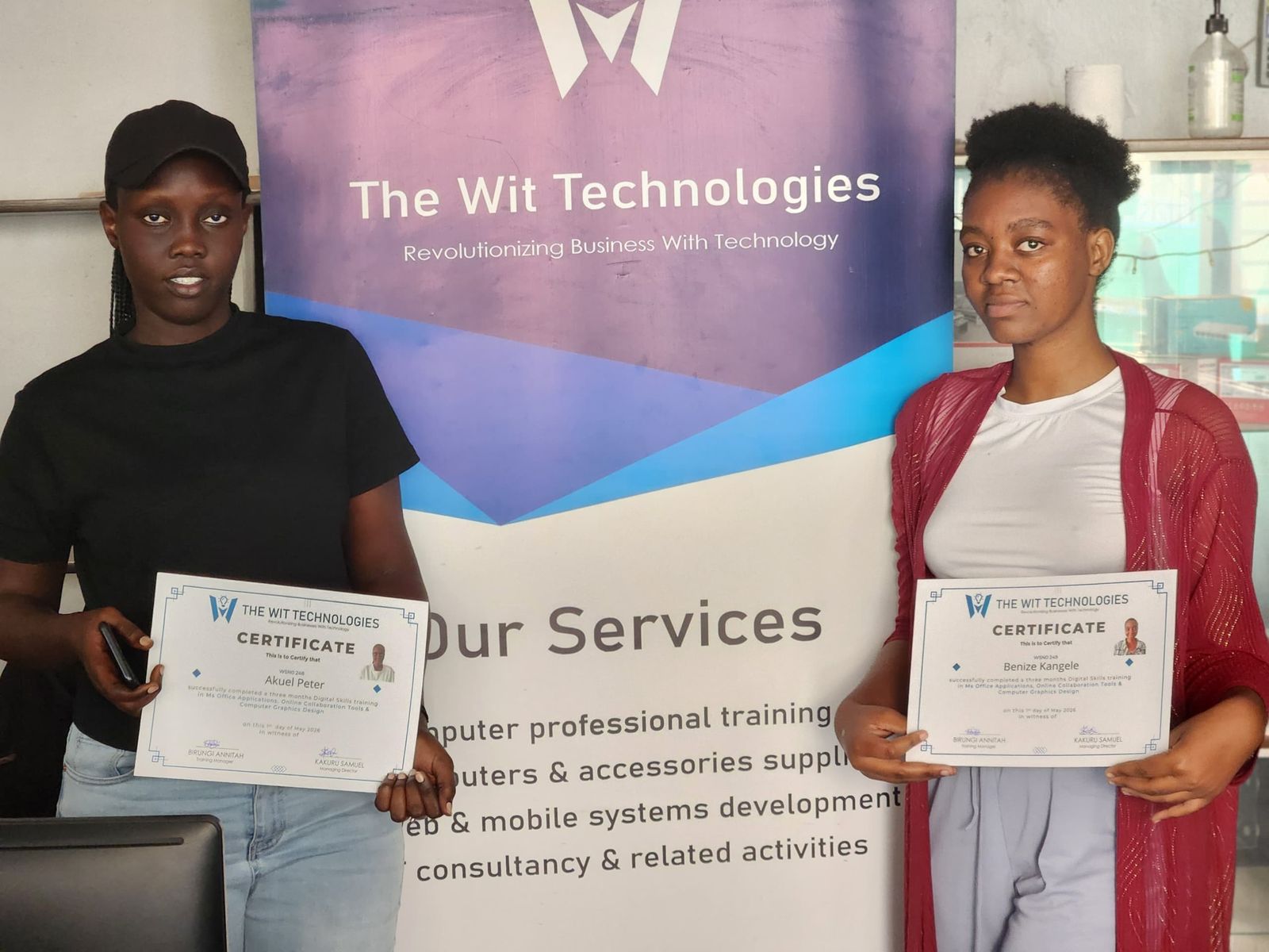 Trainees with certificates